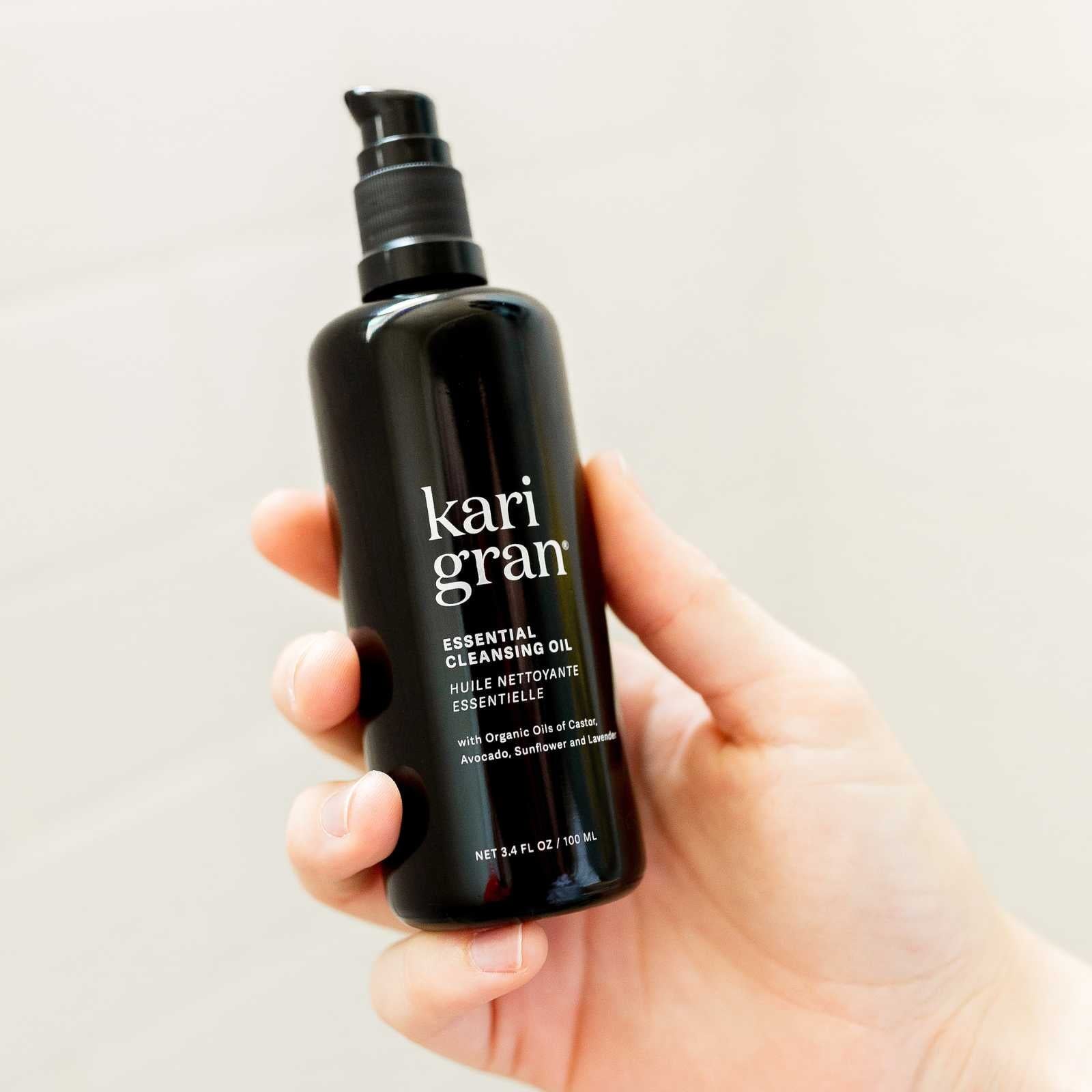 bottle of cleansing oil