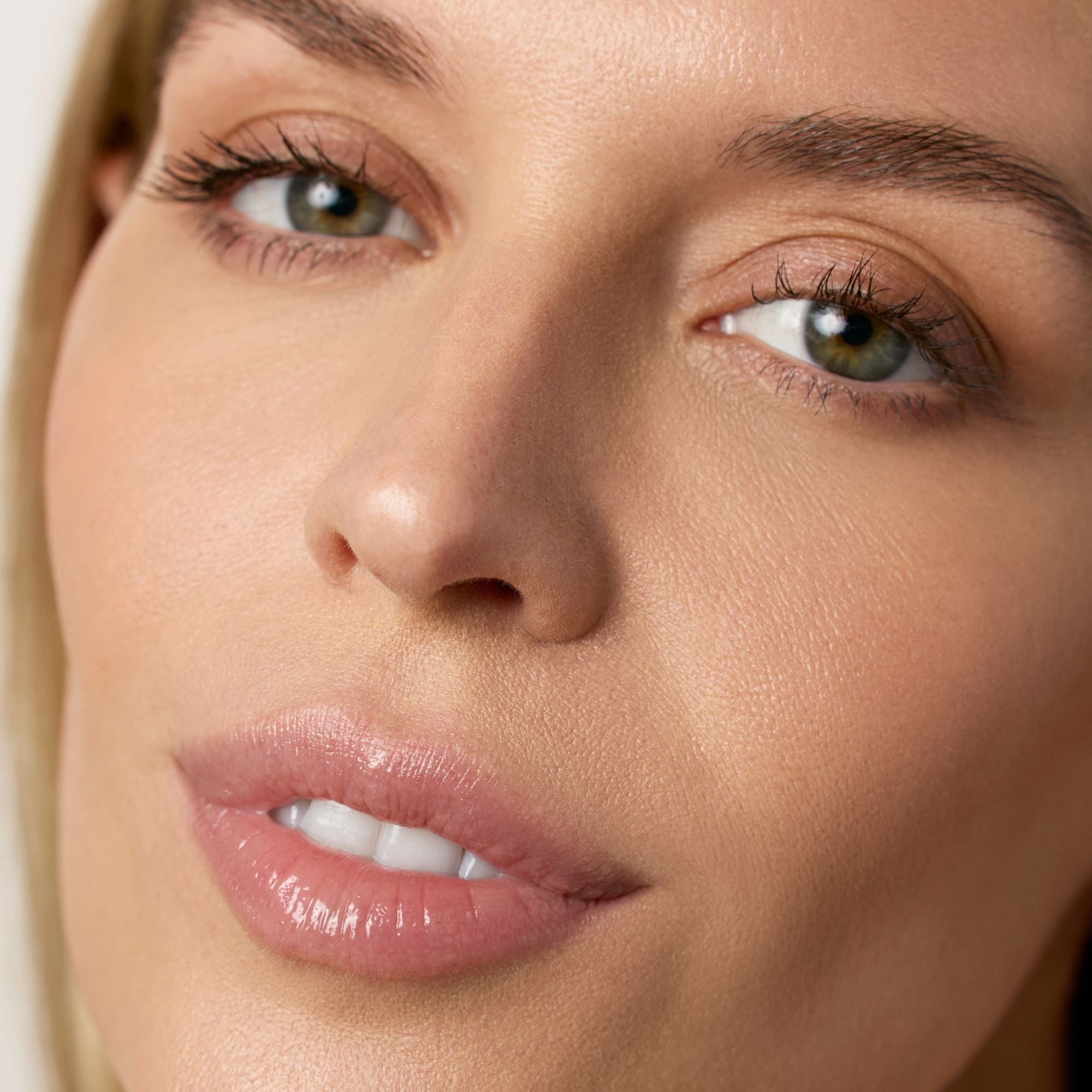 woman staring at camera.