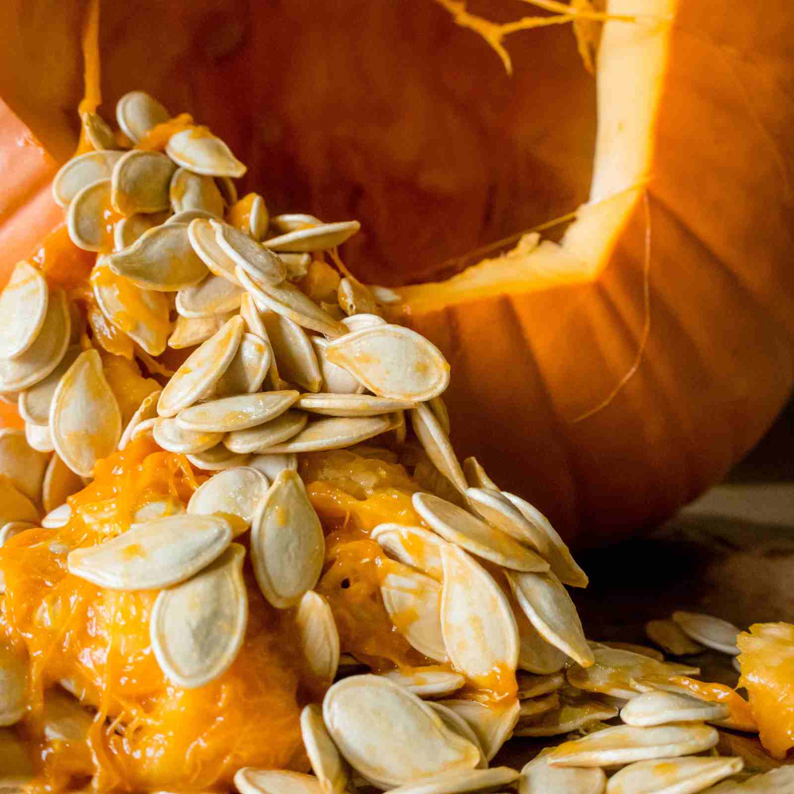 pumpkin meat and seeds
