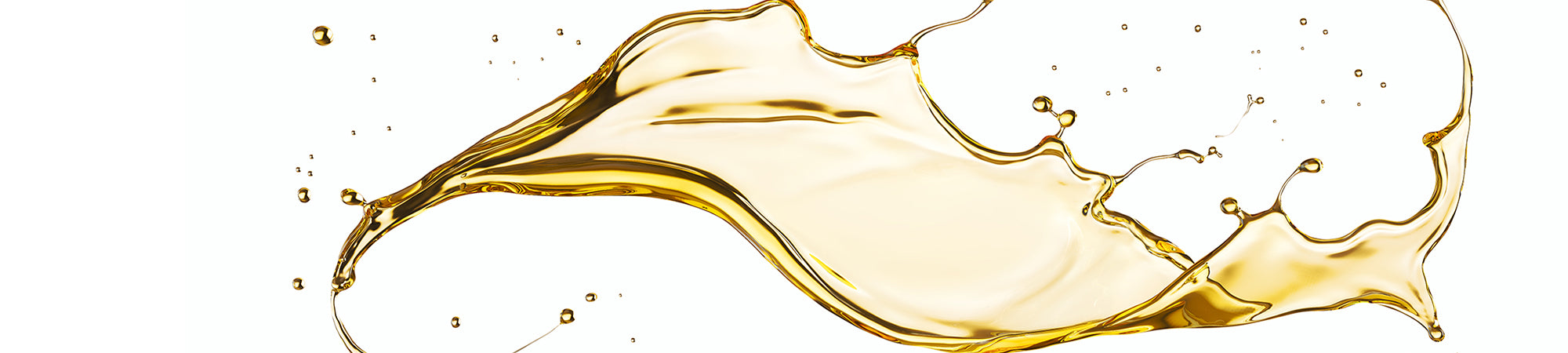 photo of oil thrown through the air on a white background