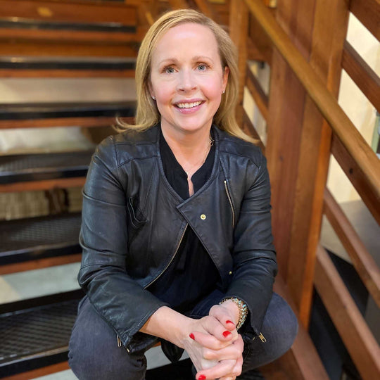 Kari on stairs