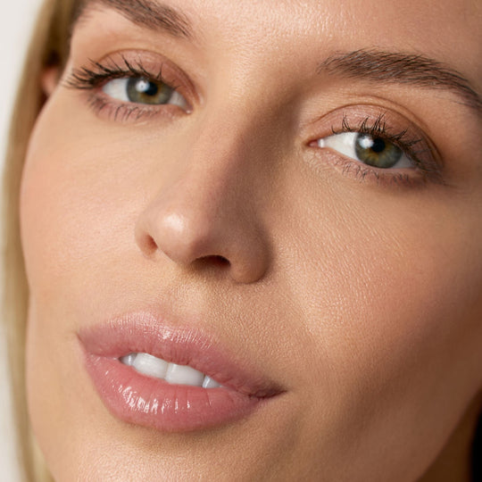 woman staring at camera.