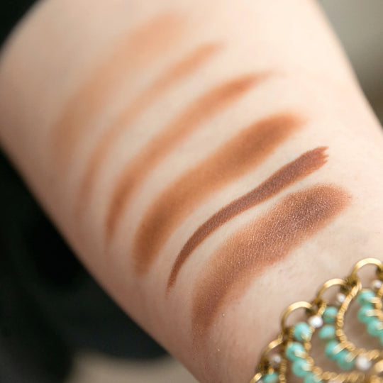 arm with eyeshadow shades