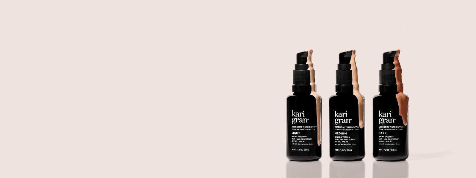image of tinted SPF's in all three shades