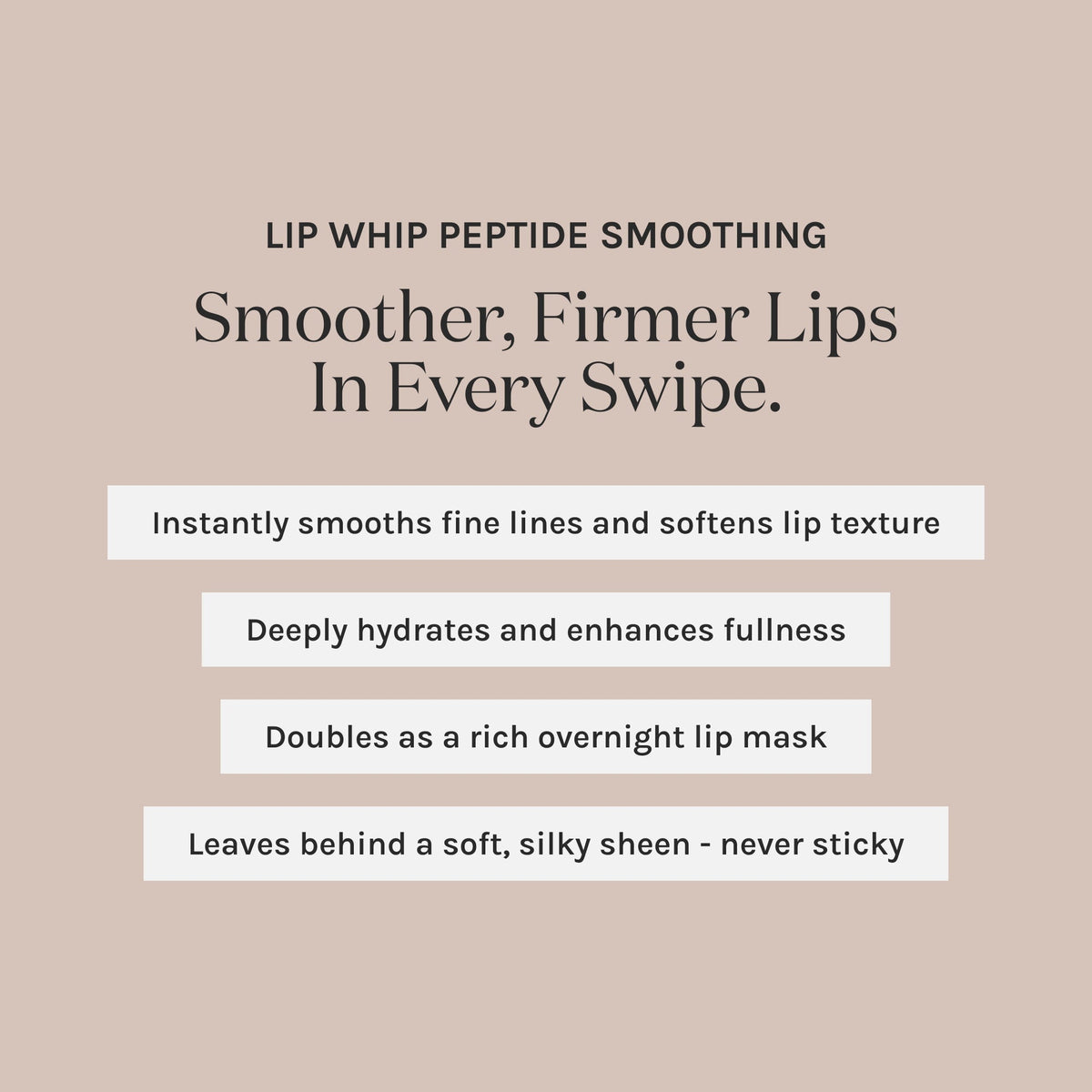 Lip Whip peptide smoothing benefits
