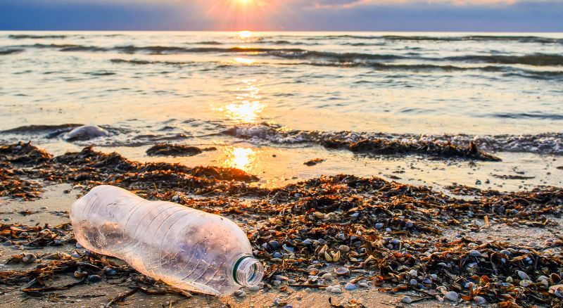 Plastic Bottle on beach