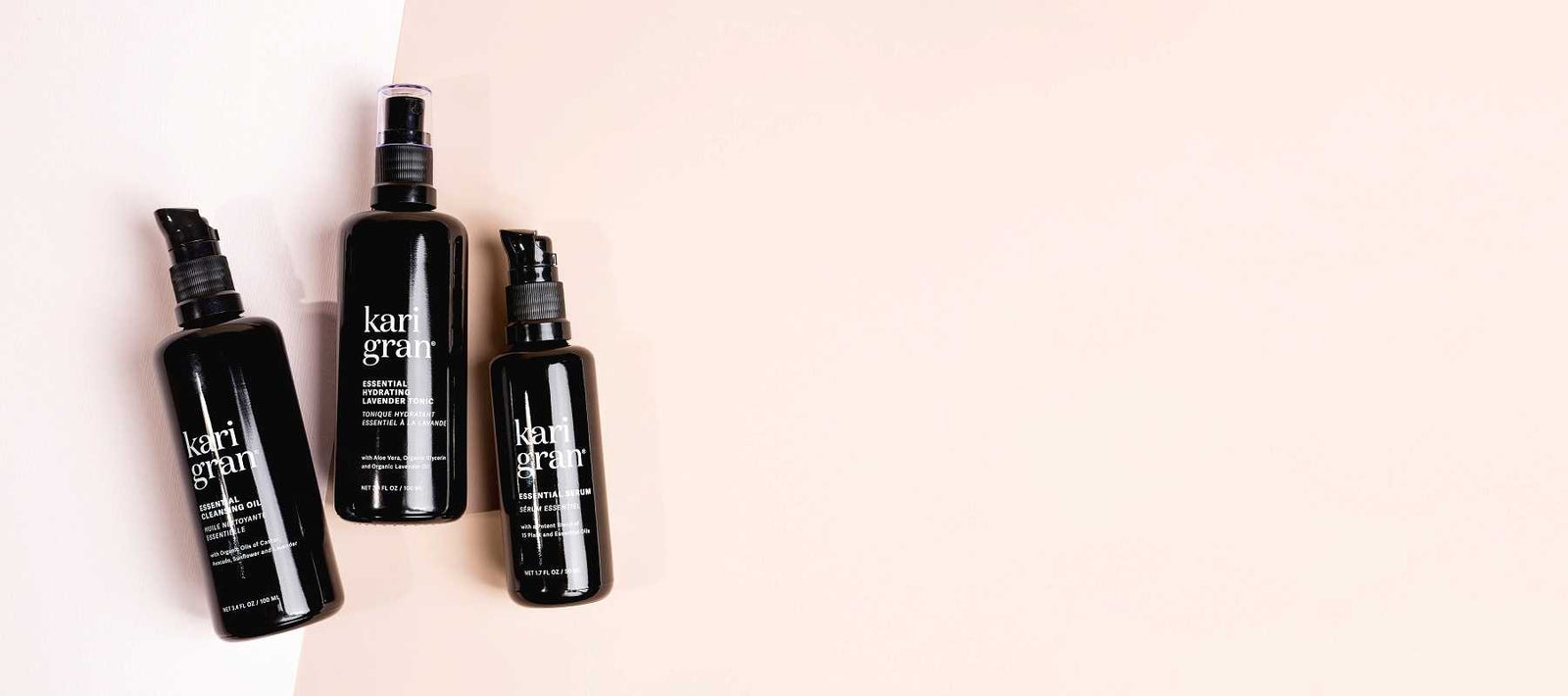 three serum bottles next to each other